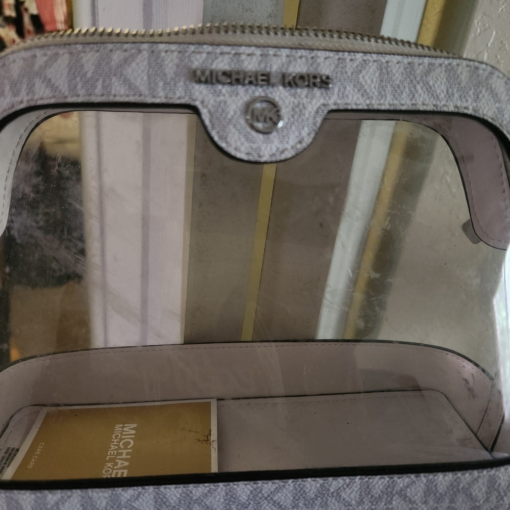 Michael Kors Tan and Off-white Transparent Women's Bag (7'height 10' width)